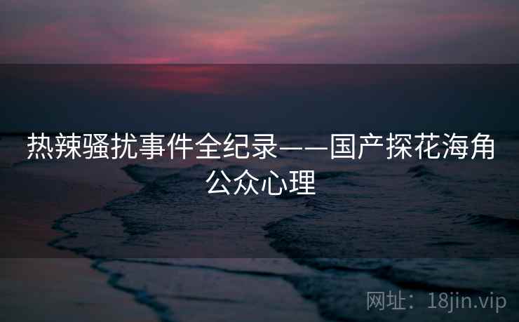 热辣骚扰事件全纪录——国产探花海角公众心理