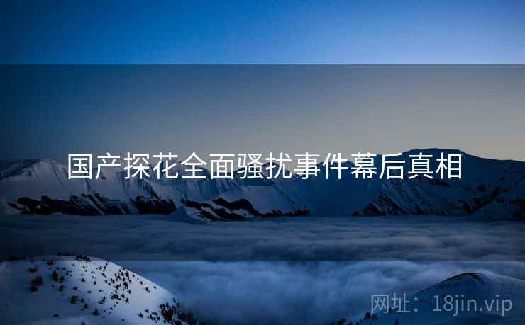 国产探花全面骚扰事件幕后真相