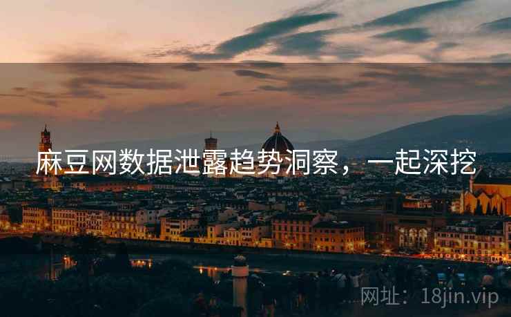麻豆网数据泄露趋势洞察，一起深挖