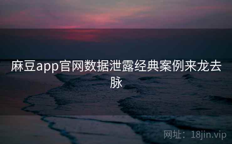 麻豆app官网数据泄露经典案例来龙去脉