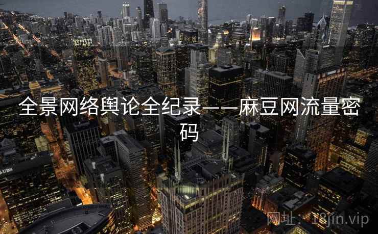 全景网络舆论全纪录——麻豆网流量密码