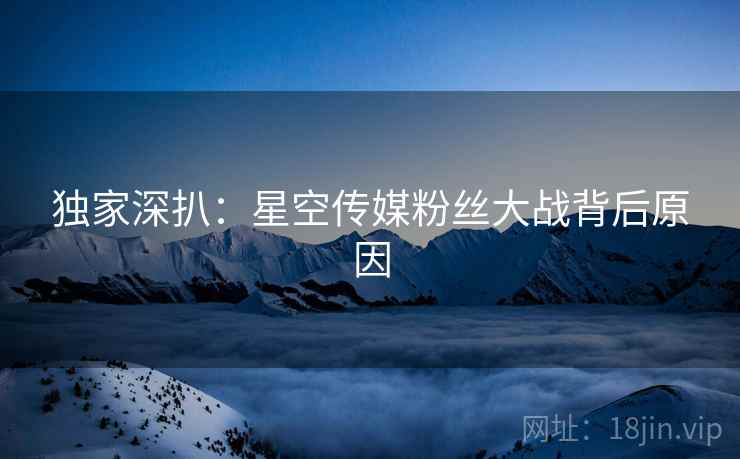 独家深扒：星空传媒粉丝大战背后原因