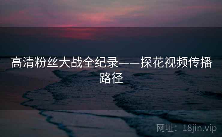 高清粉丝大战全纪录——探花视频传播路径
