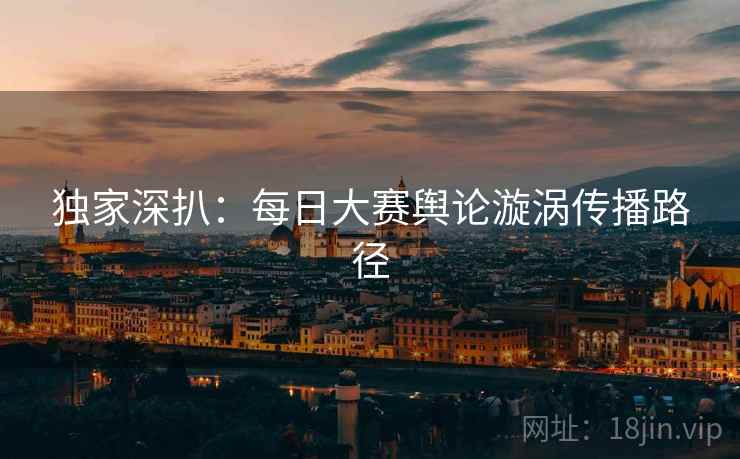 独家深扒：每日大赛舆论漩涡传播路径